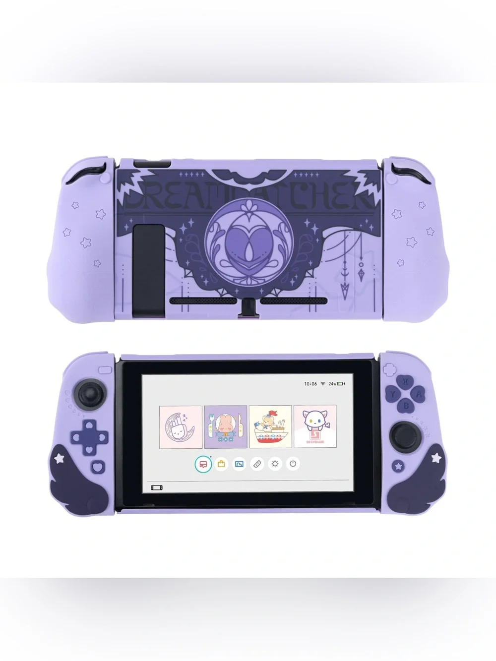 GeekShare Protective Case for Nintendo Switch (2017) – Joy-Con Wing Star Dark
